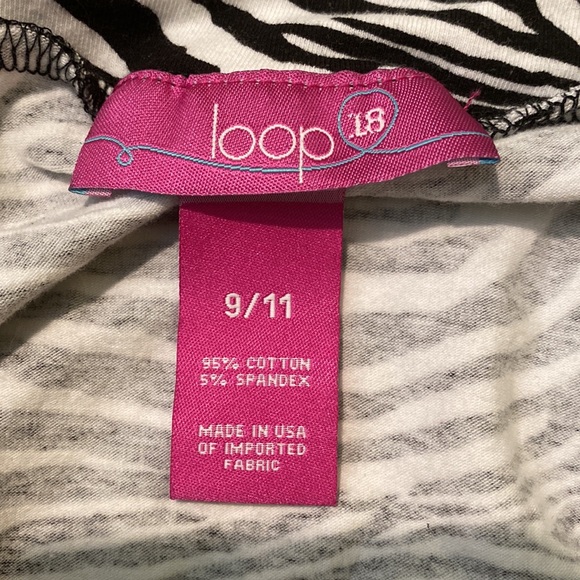 Y2K loop 18 Zebra Tube Top, Size 9/11 (M/L) - Picture 3 of 9